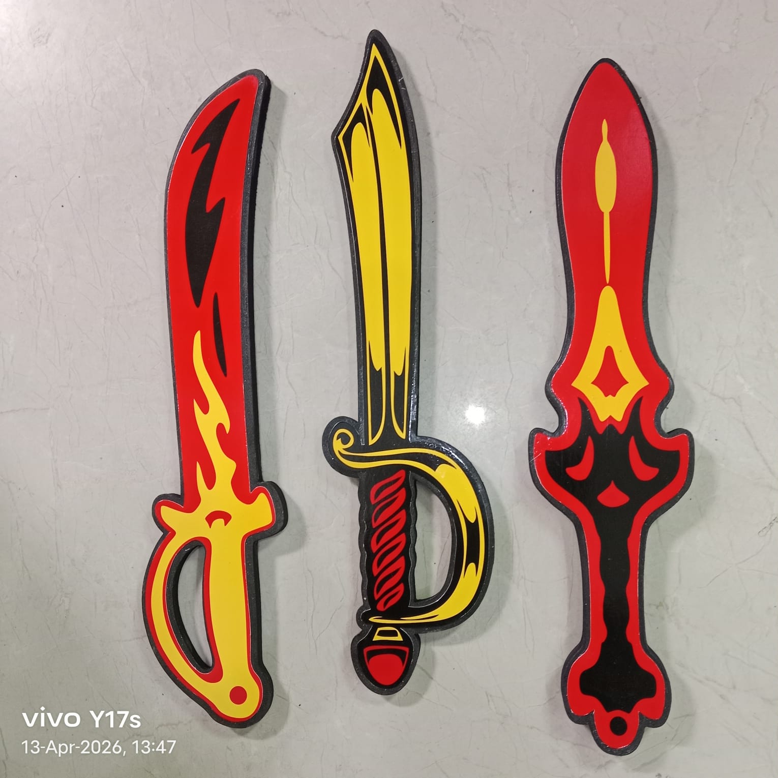 Foaming Toy Swords Pack of 3